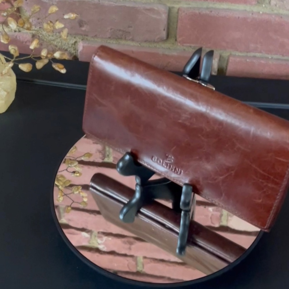 🔥VINTAGE 🔥 BOLINNI 🔥BROWN 🔥LEATHER 🔥WALLET 🔥